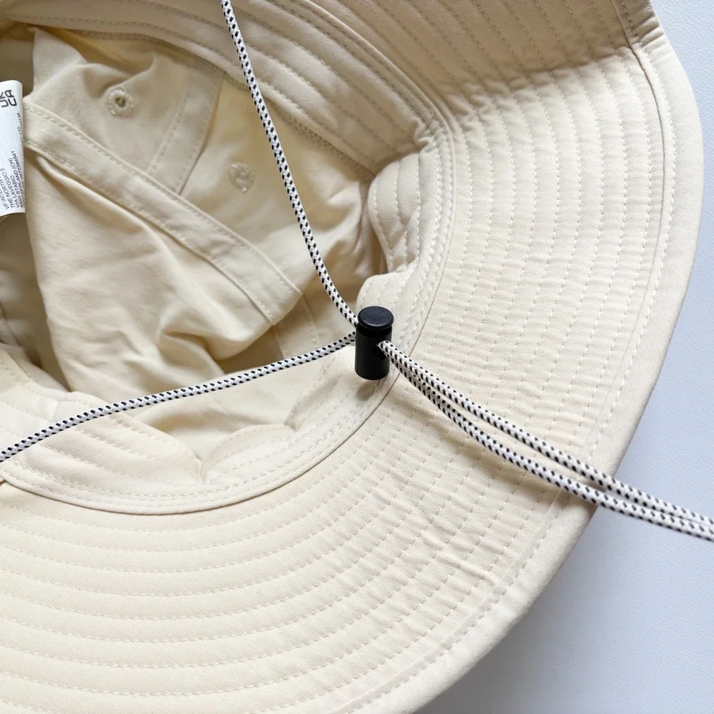 The North Face Unisex Class V Beige Wide Brim Hiking Sun Bucket Hat Gorpcore S-M